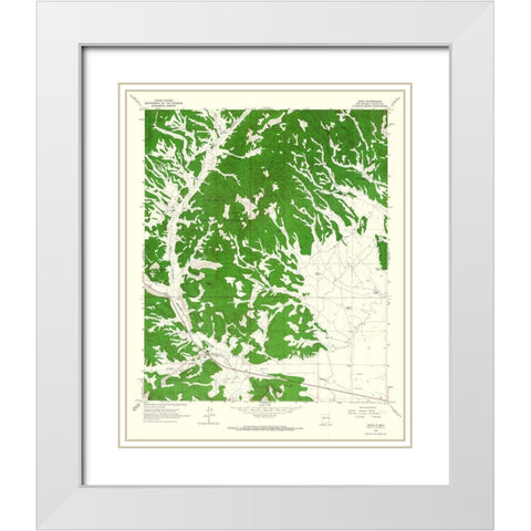 Datil New Mexico Quad - USGS 1963 White Modern Wood Framed Art Print with Double Matting by USGS