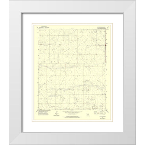 Garrison New Mexico Quad - USGS 1972 White Modern Wood Framed Art Print with Double Matting by USGS