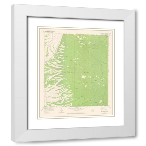 Holt Mountain New Mexico Quad - USGS 1965 White Modern Wood Framed Art Print with Double Matting by USGS