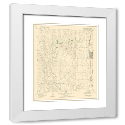 West Hurley New Mexico Quad - USGS 1949 White Modern Wood Framed Art Print with Double Matting by USGS