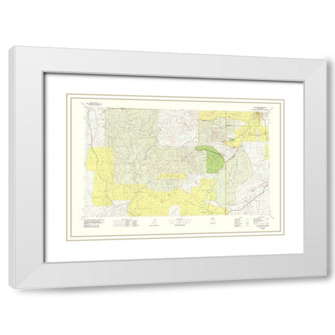 Los Alamos New Mexico Quad - USGS 1978 White Modern Wood Framed Art Print with Double Matting by USGS
