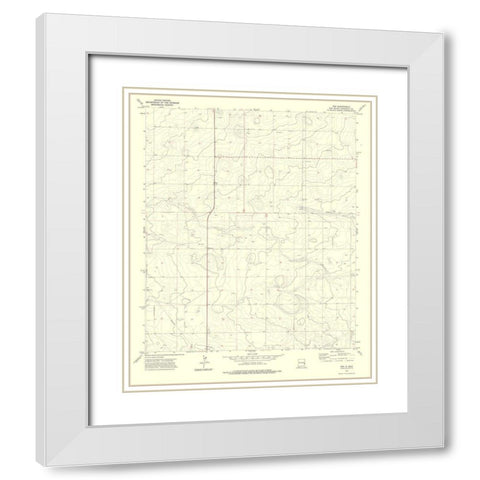 Pep New Mexico Quad - USGS 1972 White Modern Wood Framed Art Print with Double Matting by USGS