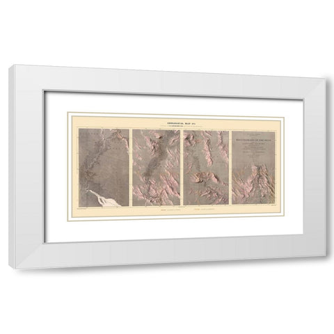 Rio Colorado of the West - Floyd 1858 White Modern Wood Framed Art Print with Double Matting by Floyd