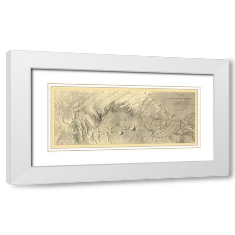 Colorado River New Mexico No 2 - Floyd 1858 White Modern Wood Framed Art Print with Double Matting by Floyd