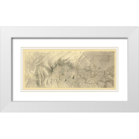 Colorado River New Mexico No 2 - Floyd 1858 White Modern Wood Framed Art Print with Double Matting by Floyd