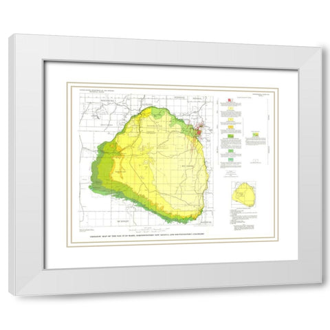 San Juan Basin New Mexico Colorado - USGS 1959 White Modern Wood Framed Art Print with Double Matting by USGS