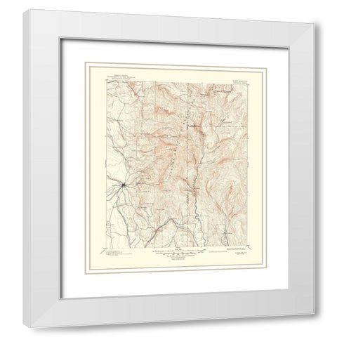 Santa Fe New Mexico Sheet - USGS 1948 White Modern Wood Framed Art Print with Double Matting by USGS