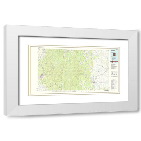 Santa Fe New Mexico Quad - USGS 1983 White Modern Wood Framed Art Print with Double Matting by USGS