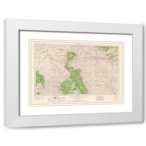 Shiprock New Mexico Quad - USGS 1963 White Modern Wood Framed Art Print with Double Matting by USGS
