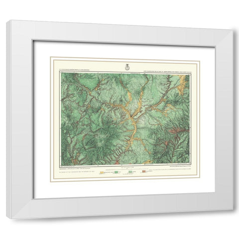 New Mexico Land Classification Sheet - US Army White Modern Wood Framed Art Print with Double Matting by US Army