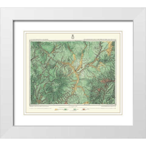 New Mexico Land Classification Sheet - US Army White Modern Wood Framed Art Print with Double Matting by US Army