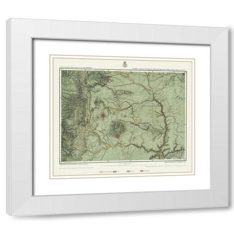 New Mexico New Mexico Economic Sheet - US Army White Modern Wood Framed Art Print with Double Matting by US Army