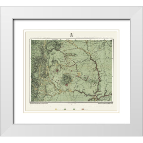 New Mexico New Mexico Economic Sheet - US Army White Modern Wood Framed Art Print with Double Matting by US Army
