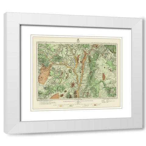 Central New Mexico Land Classification Sheet White Modern Wood Framed Art Print with Double Matting by US Army