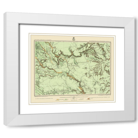 Central New Mexico Land Classification Sheet White Modern Wood Framed Art Print with Double Matting by US Army