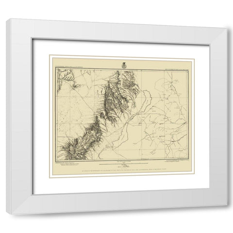 New Mexico 1 of 2 Sheet - US Army 1877 White Modern Wood Framed Art Print with Double Matting by US Army