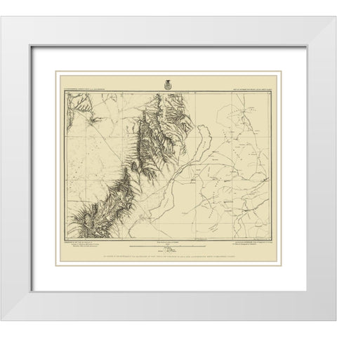New Mexico 1 of 2 Sheet - US Army 1877 White Modern Wood Framed Art Print with Double Matting by US Army