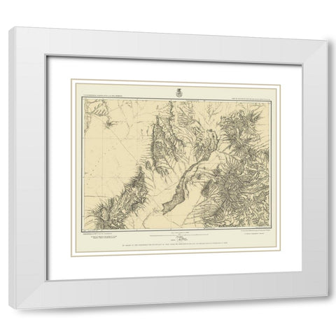 New Mexico 2 of 2 Sheet - US Army 1877 White Modern Wood Framed Art Print with Double Matting by US Army