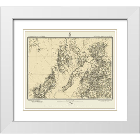 New Mexico 2 of 2 Sheet - US Army 1877 White Modern Wood Framed Art Print with Double Matting by US Army