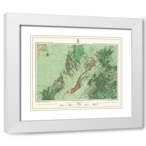 South New Mexico Land Classification Sheet White Modern Wood Framed Art Print with Double Matting by US Army