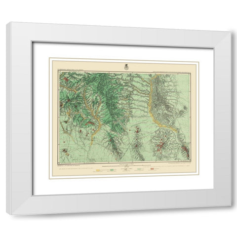 Southwest New Mexico Land Classification Sheet White Modern Wood Framed Art Print with Double Matting by USGS