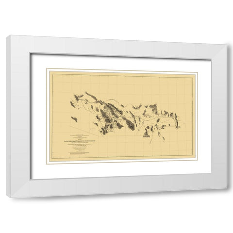 Pimas Villages to Fort Fillmore Route - Parke 1855 White Modern Wood Framed Art Print with Double Matting by Parke