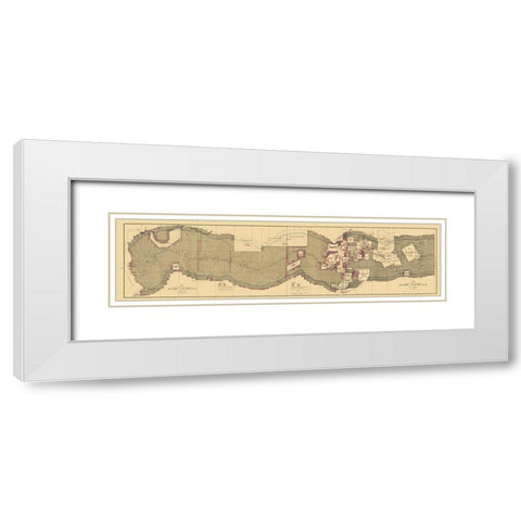 Atlantic and Pacific Railroad - 1883 White Modern Wood Framed Art Print with Double Matting by Unknown