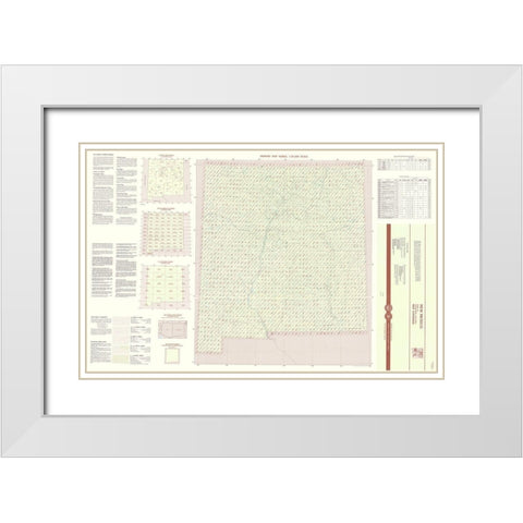 New Mexico New Mexico Index Quad - USGS 1983 White Modern Wood Framed Art Print with Double Matting by USGS