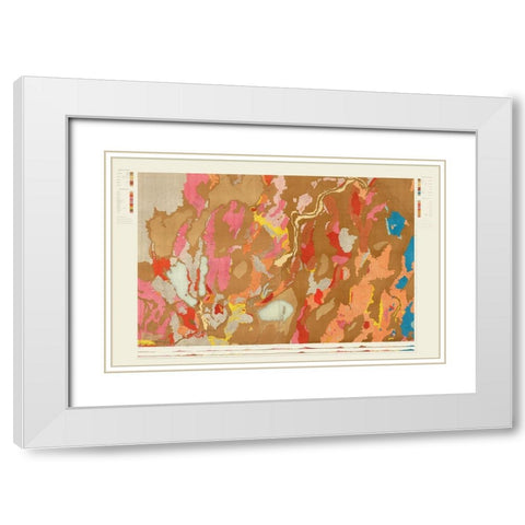 Nevada Basin Nevada - King 1876 White Modern Wood Framed Art Print with Double Matting by King