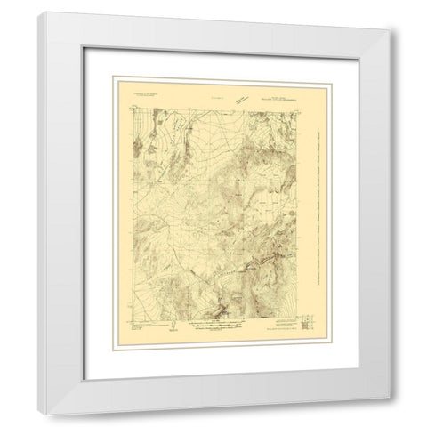 Boulder Canyon Nevada Arizona Quad - USGS 1926 White Modern Wood Framed Art Print with Double Matting by USGS