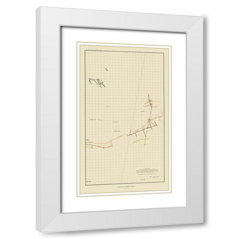 Comstock Mine Number One Nevada - Becker 1882 White Modern Wood Framed Art Print with Double Matting by Becker