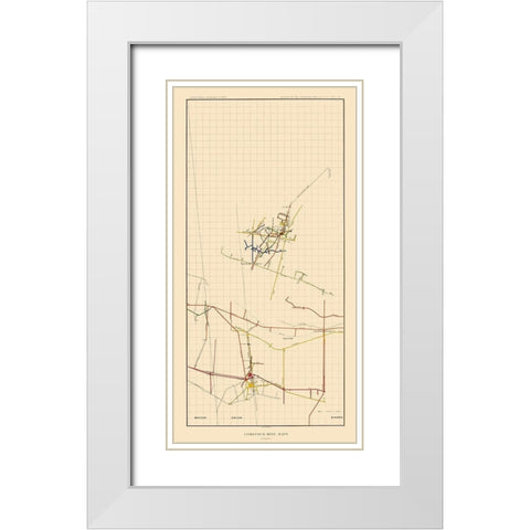 Comstock Mine Number Two Nevada - Becker 1882 White Modern Wood Framed Art Print with Double Matting by Becker
