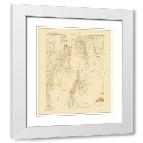 Disaster Nevada Sheet - USGS 1893 White Modern Wood Framed Art Print with Double Matting by USGS