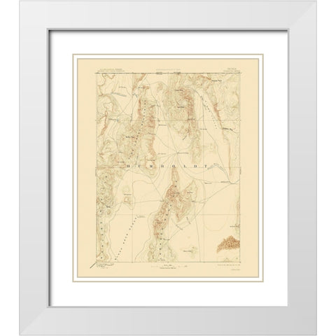 Disaster Nevada Sheet - USGS 1893 White Modern Wood Framed Art Print with Double Matting by USGS