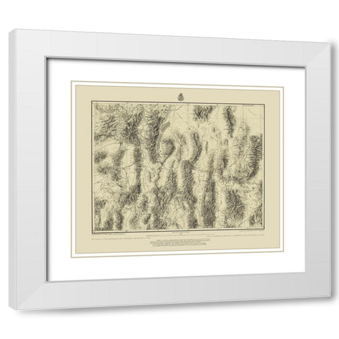 Eastern Nevada Western Utah Nevada Utah Sheet White Modern Wood Framed Art Print with Double Matting by US Army
