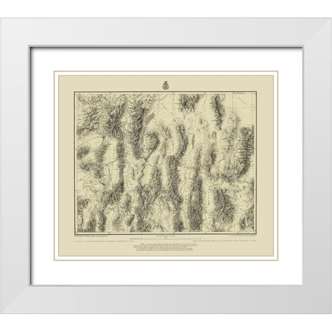 Eastern Nevada Western Utah Nevada Utah Sheet White Modern Wood Framed Art Print with Double Matting by US Army