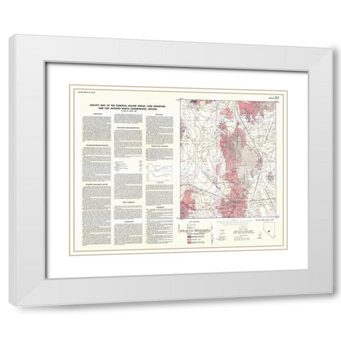 Ranch Quad Gravity Nevada Mines - Erwin 1968 White Modern Wood Framed Art Print with Double Matting by Erwin