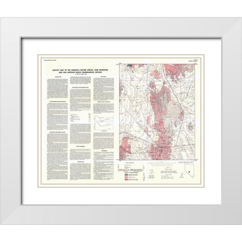 Ranch Quad Gravity Nevada Mines - Erwin 1968 White Modern Wood Framed Art Print with Double Matting by Erwin