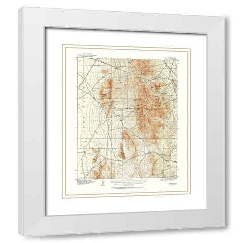 Highland Nevada Quad - USGS 1913 White Modern Wood Framed Art Print with Double Matting by USGS