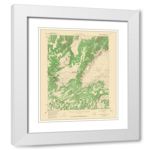 Huntoon Valley Nevada California Quad - USGS 1958 White Modern Wood Framed Art Print with Double Matting by USGS