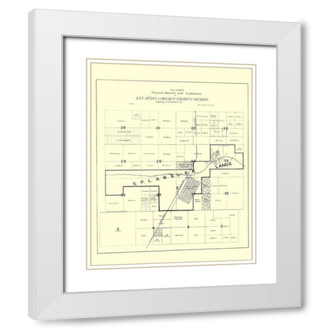 Las Vegas Nevada Homeowners - Williams 1905 White Modern Wood Framed Art Print with Double Matting by Williams