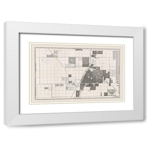 Las Vegas Nevada Landowner - Pioneer Title 1946 White Modern Wood Framed Art Print with Double Matting by Pioneer Title