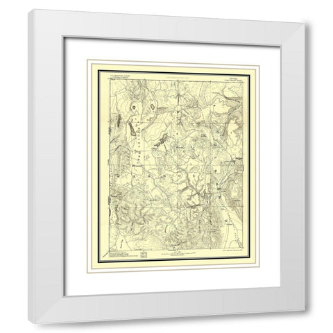 Long Valley Nevada Sheet - USGS 1894 White Modern Wood Framed Art Print with Double Matting by USGS