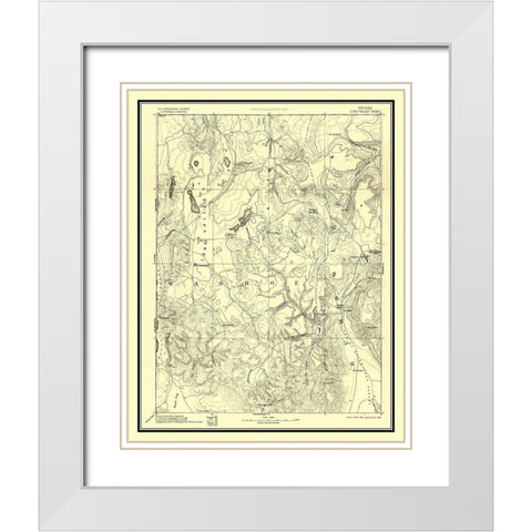 Long Valley Nevada Sheet - USGS 1894 White Modern Wood Framed Art Print with Double Matting by USGS