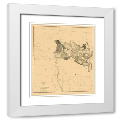 Mud Lakes Nevada California Geographical White Modern Wood Framed Art Print with Double Matting by Davis