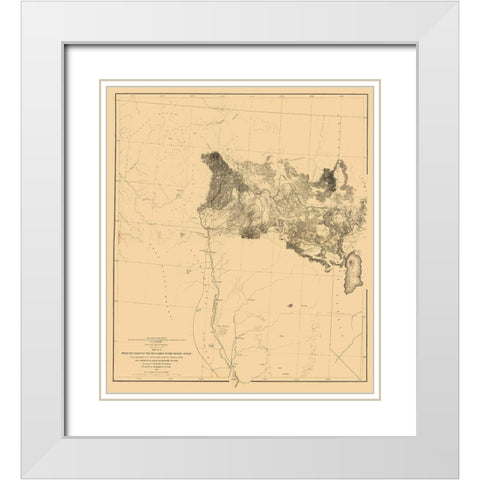 Mud Lakes Nevada California Geographical White Modern Wood Framed Art Print with Double Matting by Davis