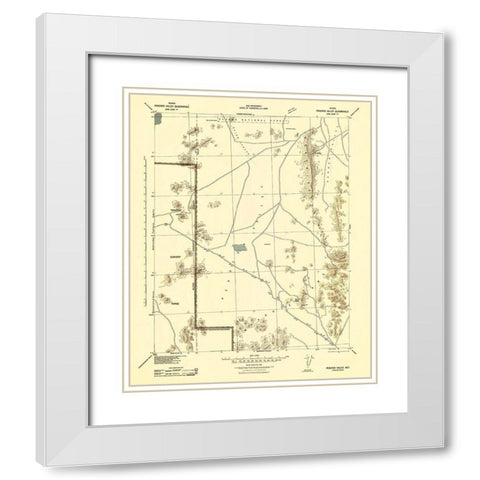 Penoyer Valley Nevada - US Army 1942 White Modern Wood Framed Art Print with Double Matting by US Army