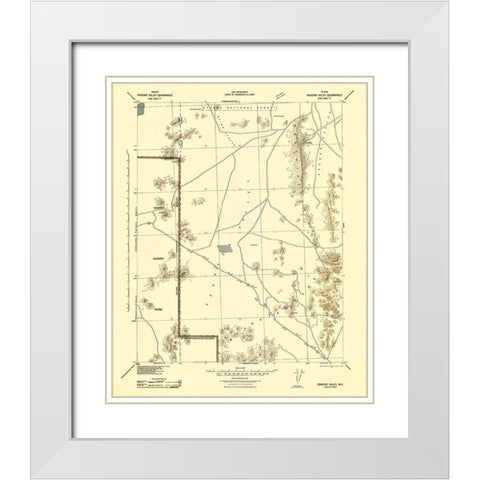 Penoyer Valley Nevada - US Army 1942 White Modern Wood Framed Art Print with Double Matting by US Army