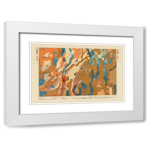 Nevada Plateau Nevada - King 1876 White Modern Wood Framed Art Print with Double Matting by King