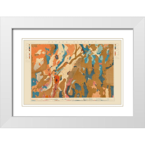 Nevada Plateau Nevada - King 1876 White Modern Wood Framed Art Print with Double Matting by King